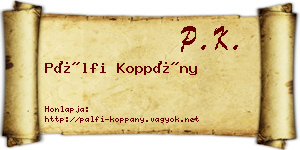 Pálfi Koppány névjegykártya